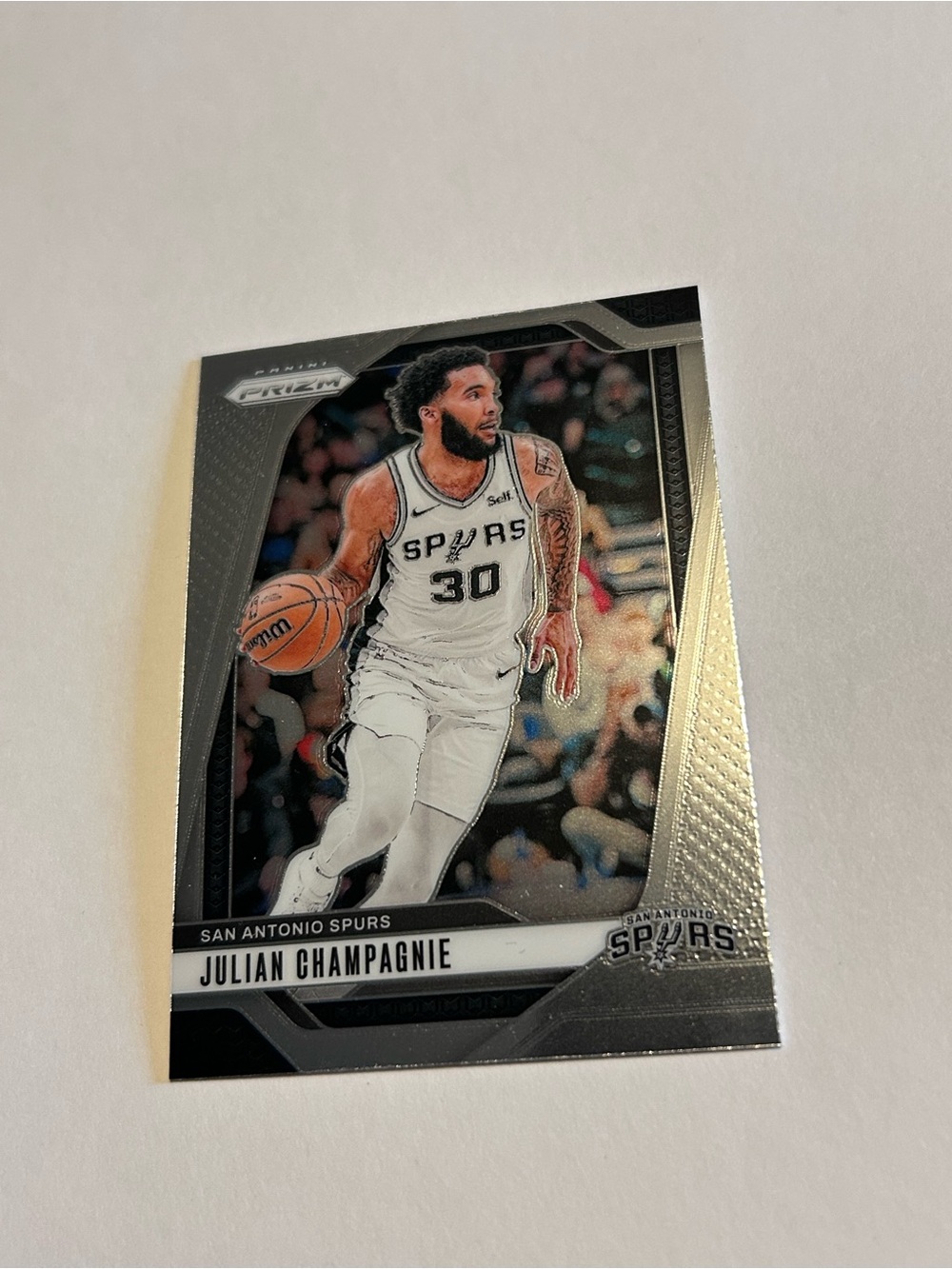 Julian Champagnie San Antonio Spurs Basketball Card - White